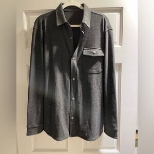 2 for $40 Men's Gray Snap Up Knit Shirt Jacket